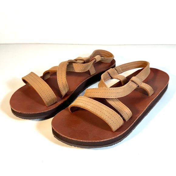 Feelgoodz Strappy Leather Sandals - New - Size 7 - Picture 1 of 10
